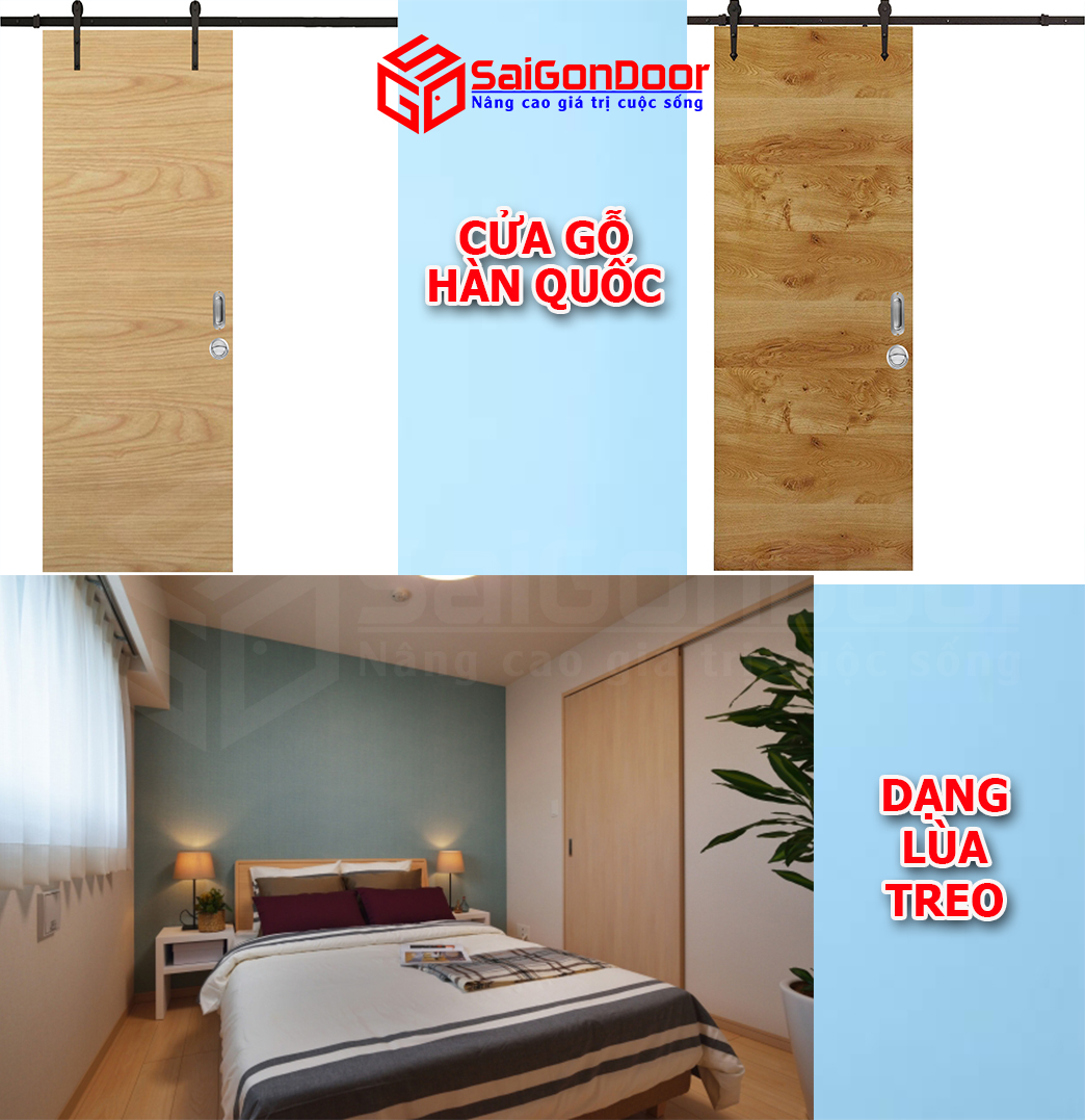 Dòng sản phẩm cửa gỗ cao cấp Hàn Quốc dạng lùa giúp tiết kiệm không gian cho các khách sạn có diện tích không quá lớn