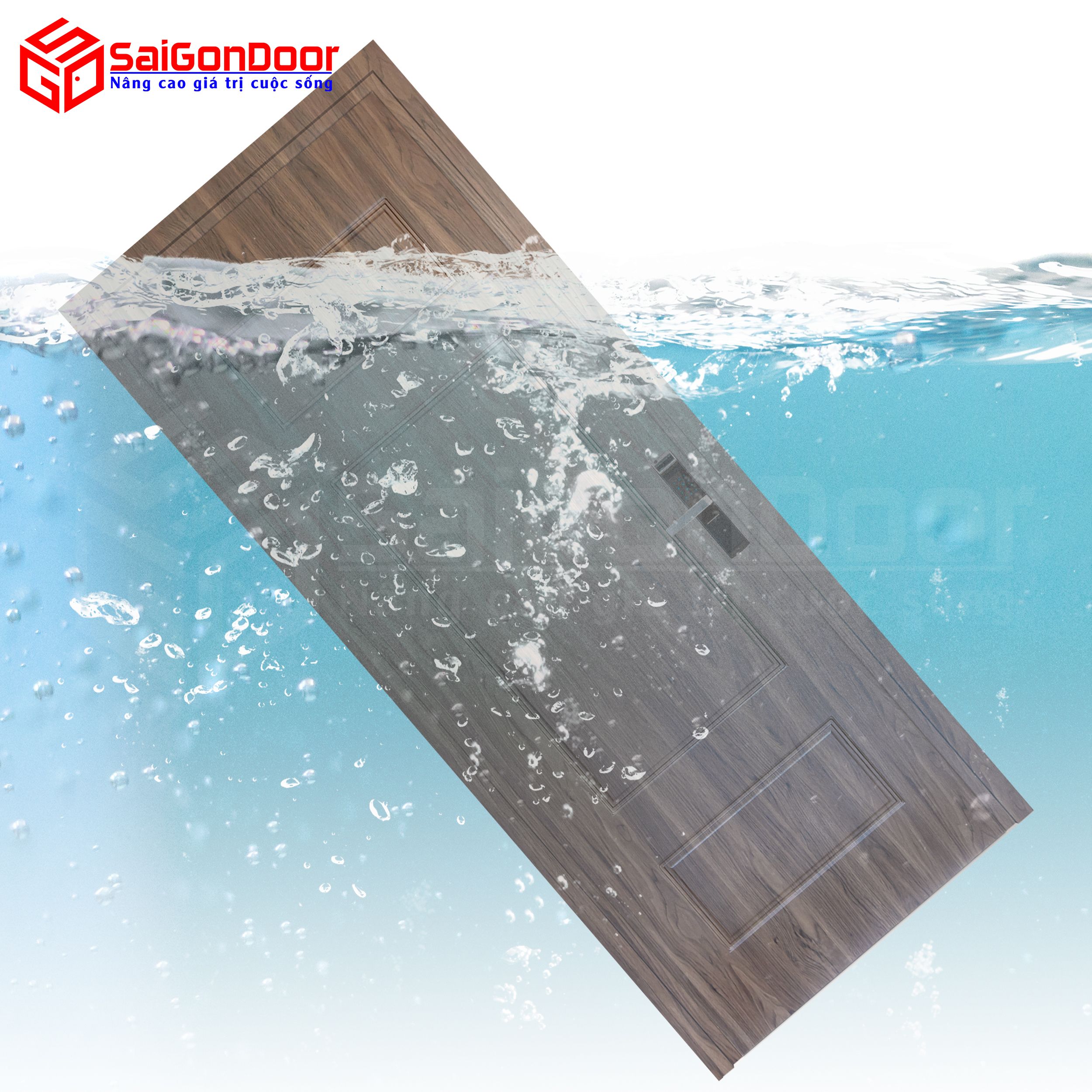 Cửa nhựa gỗ Composite chống nước hiệu quả thích hợp dùng làm cửa nhà vệ sinh hay nhà tắm