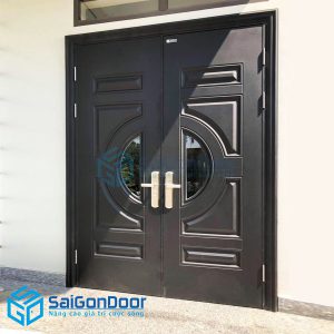 Cửa thép vân gỗ 83