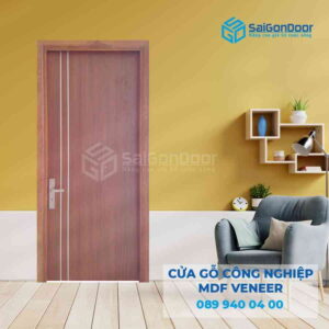 Cửa Gỗ MDF Veneer P1R2 xoan dao 3