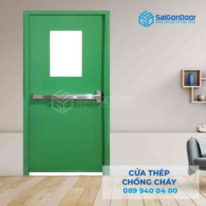 Cửa Thép Chống Cháy P1G1 xanh